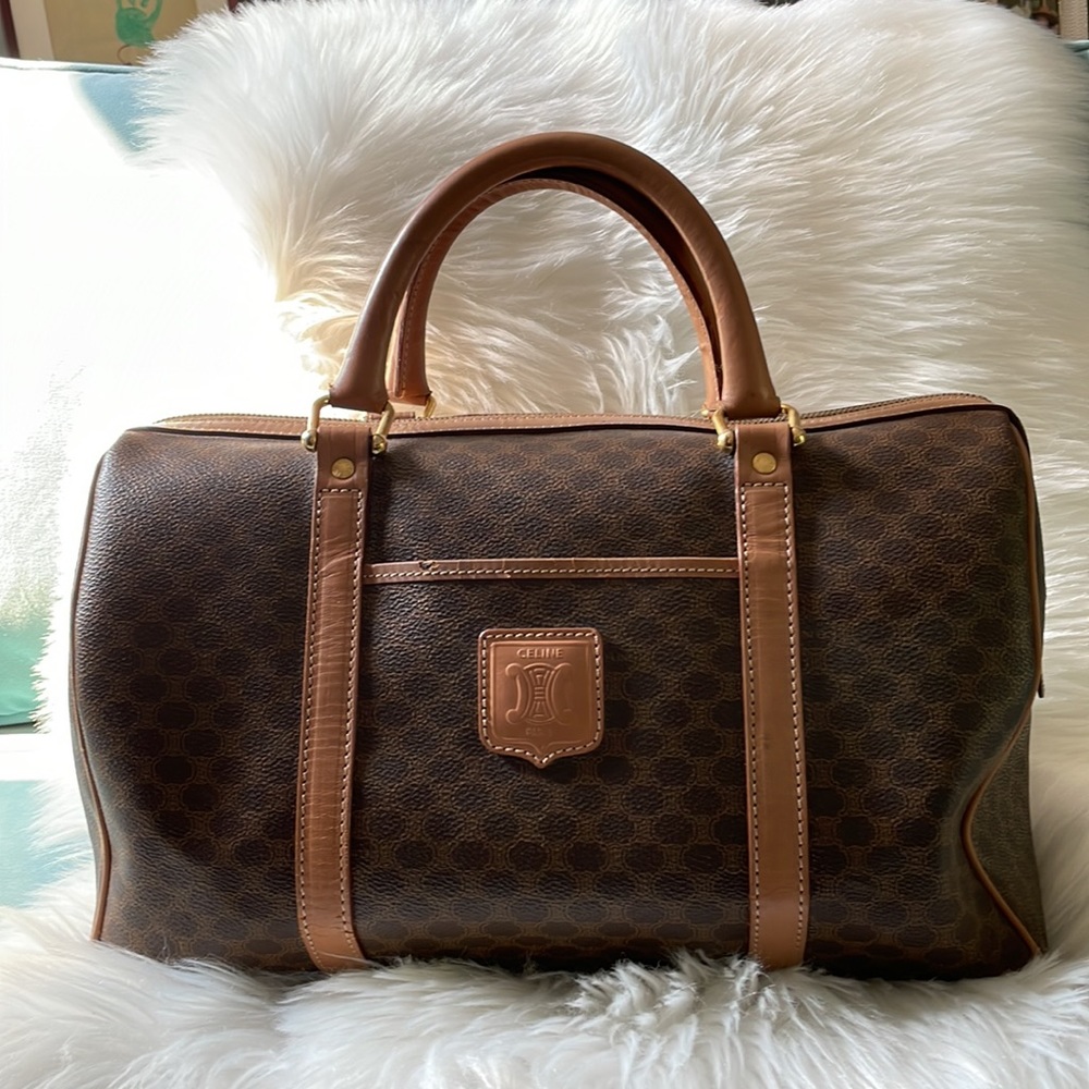 Celine Macadam M13 Boston‎ Triomphe coated canvas  bag GUC - Picture 5 of 17